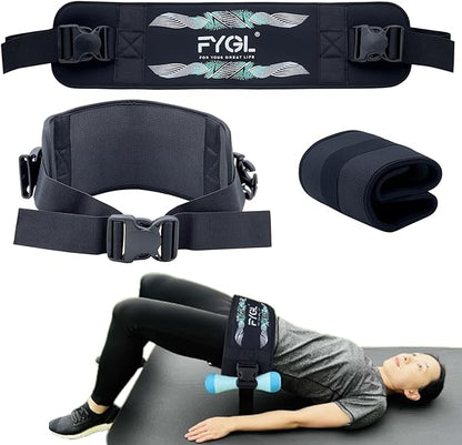 Hip-Thrust-Belt, Foldable Band for Dumbbells, Kettlebells, Plates - Supports Up to 300 lbs, Gym and Home Workouts with Slip-Resistant Padding