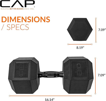 CAP Barbell Coated Hex Dumbbell Weight