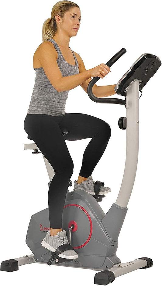 Sunny Health & Fitness Elite Interactive Performance Series Stationary Exercise Upright Bike with Optional Exclusive SunnyFit® App Enhanced Connectivity