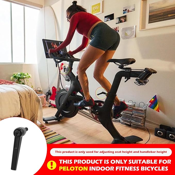 Exercise Bike Seat Height/Handle Bar Height Replacement Handle Compatible with Peloton Bike, Alloy Handle for Peloton Accessories