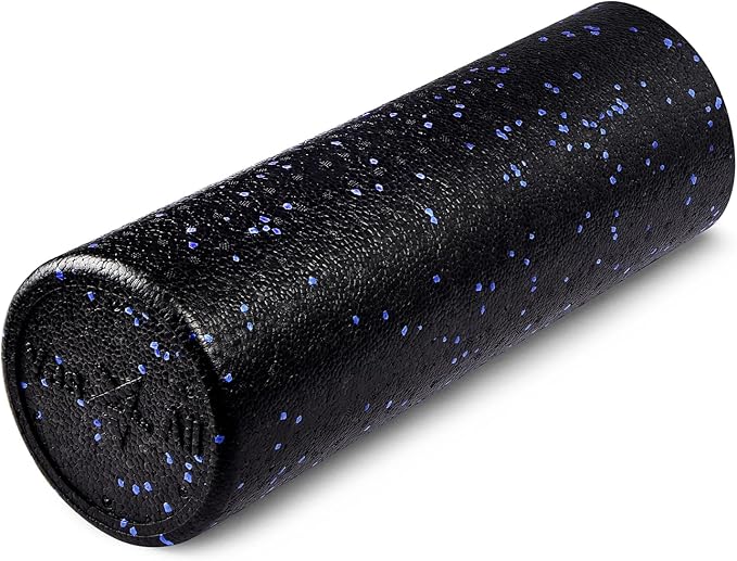 Yes4All High Density Foam Roller for Back, Variety of Sizes & Colors for Yoga, Pilates - Blue Speckled - 18 Inches