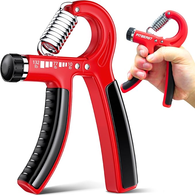 FitBeast Grip Strengthener Forearm Strengthener, Adjustable Hand Grip Strengthener for Strength Training & Rehabilitation, 10-132 lbs Resistance, Ideal for Athletes and Physical Therapy (1 Piece)