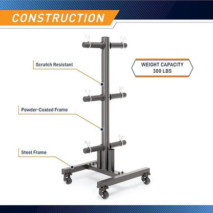 Marcy Olympic Weight Plate Tree for 2-Inch Plates Weight Storage Rack