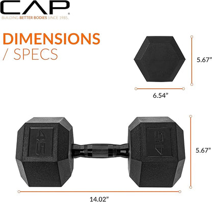 CAP Barbell Coated Hex Dumbbell Weight