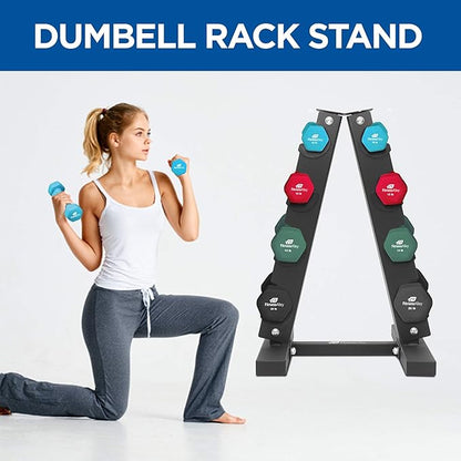 Dumbbells Storage Rack Neoprene Dumbbells Weight Rack - 2.0MM Thickness Weight Organizer Stand for Home Gym - Easy Assembly