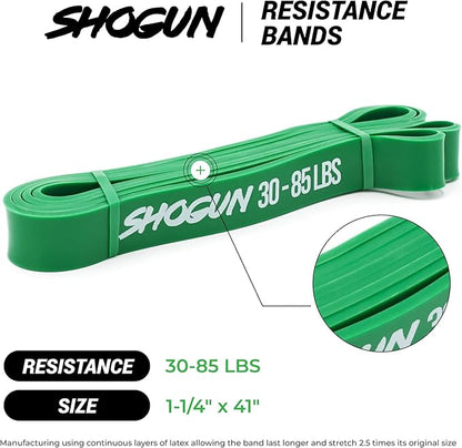 Resistance Bands - Heavy Duty Resistance & Stretch Bands for Exercise. Ideal for Pull-up Assistance, Body Stretching, Power-Lifting, Resistance Training. Shogun Sports Resistance Bands for Working Out