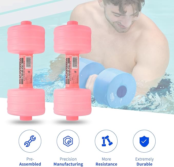 Water Filled Dumbbells 2Pcs 2.2Lbs Portable Travel Weights 10.2 * 3.9 Inches