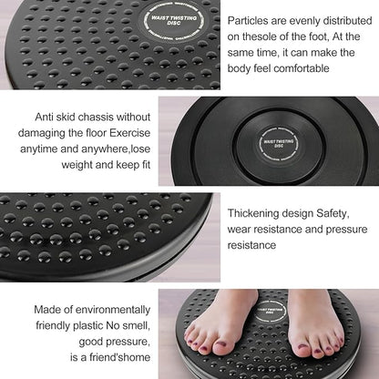 H H&J HUAJIAN Waist Whisper Disc,Body Twister Waist Twister Body Shaping Rotating Board for Women's Twisting Sports Equipment Aerobic Exercise Foot Massage