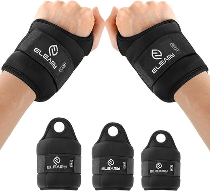 Wrist Weights with Thumb Loops Lock for Women & Men 1lb*2/2lbs*2/3lbs*2, Suitable for Walking, Running, Yoga, Aerobics，Wrist & Ankle Weights Strength Training