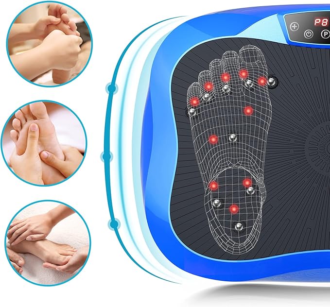 Vibration Plate Exercise Machine Whole Body Workout Vibrate Fitness Platform Lymphatic Drainage Machine for Weight Loss Shaping Toning Wellness Home Gyms Workout