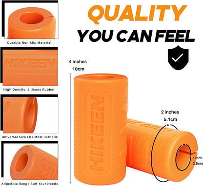 Hikeen Thick Bar Dumbbell Grips Building-2" Outer