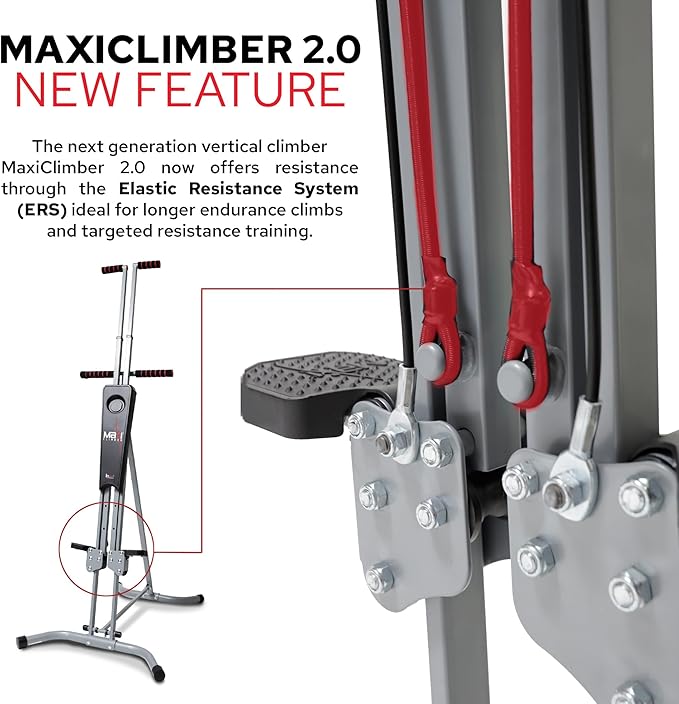 MaxiClimber Vertical Climber provides an adjustable platform to