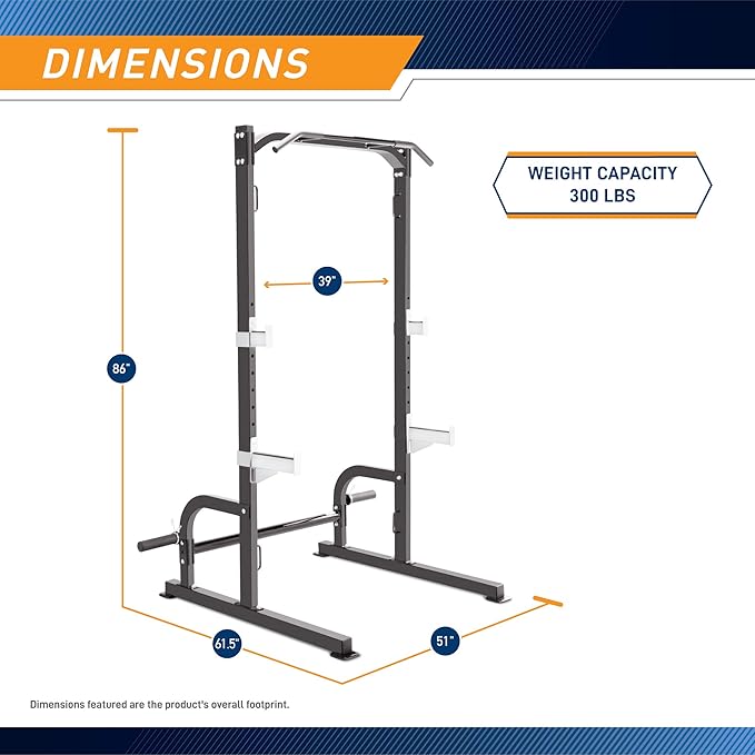 Marcy Olympic Cage Home Gym System – Multifunction Squat Rack, Customizable Training Station SM-8117