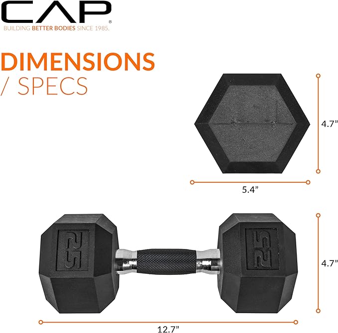 CAP Barbell Coated Dumbbell Set | 50lbs, 100lbs, 150lbs | Multiple Options