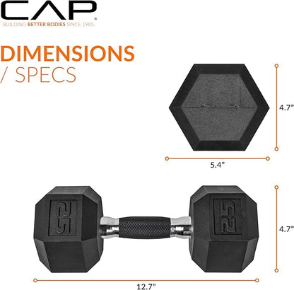 CAP Barbell Coated Hex Dumbbell Weight