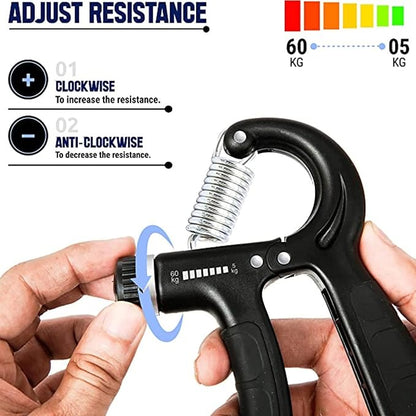 [Upgraded Version] Hand Grip Strengthener with Counter, Adjustable Resistance 10Lbs-132Lbs, Non-Slip Gripper for Wrist Strength, Forearm Exercise, Muscle Building and Injury Recoveries