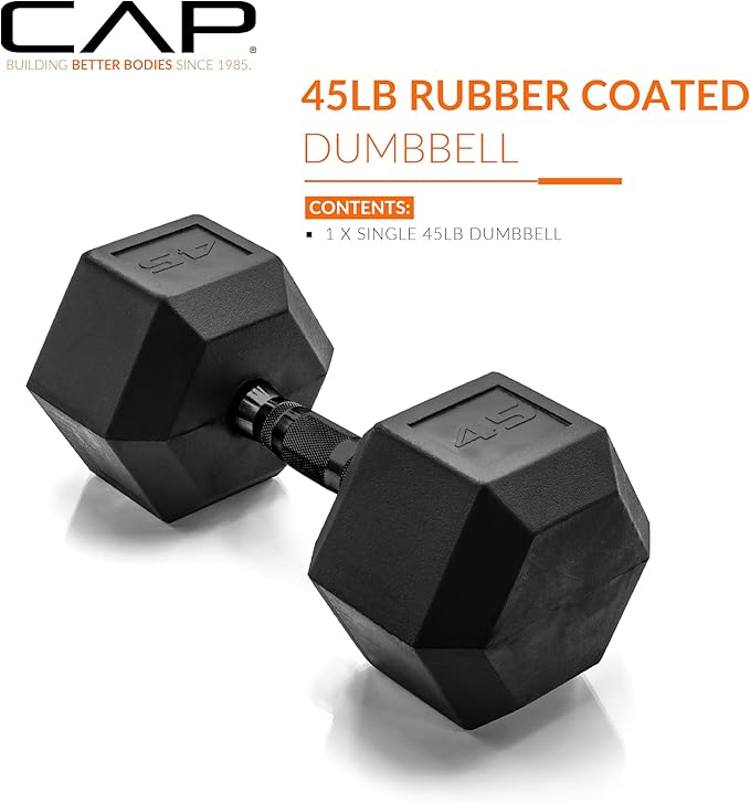 CAP Barbell Coated Hex Dumbbell Weight