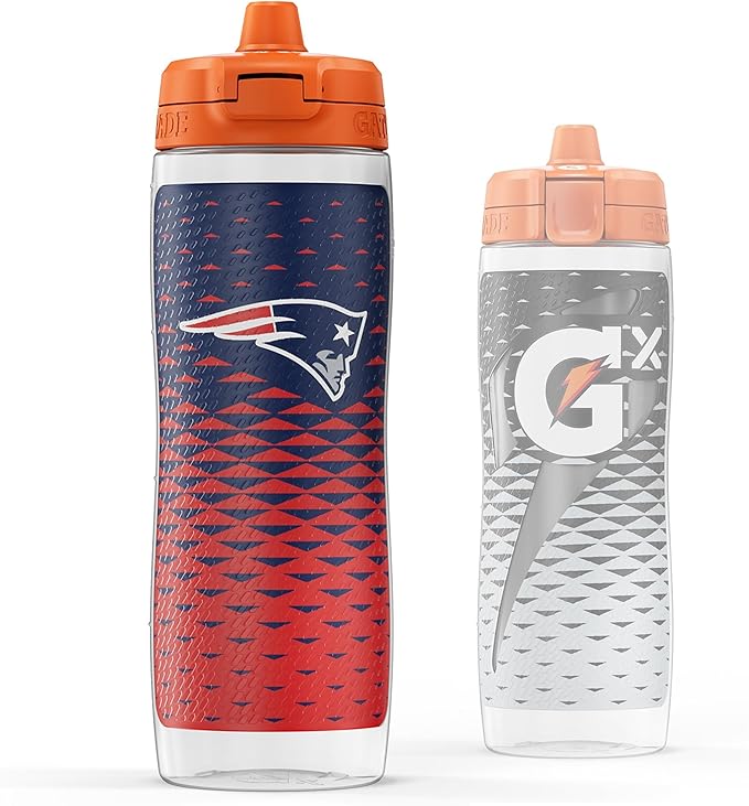 Gatorade Gx NFL Non-Slip Squeeze Bottles, 30 fl oz, Gx Hydration System