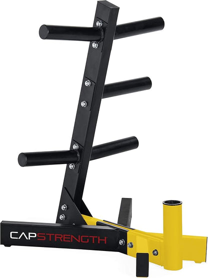 CAP Barbell Olympic Plate Tree Storage Rack, Multiple Colors