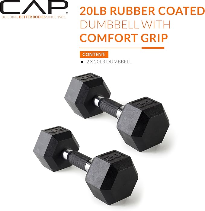 CAP Barbell Coated Dumbbell Weight Pairs | Multiple Options