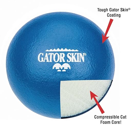 S&S Worldwide Gator Skin Special-8 Foam Ball. Orange PU Coated Ball with Medium Density Foam Core. Soft No-Sting Ball is Great for GaGa Pits, Dodgeball, Kickball, Volleyball, PE Games and More.