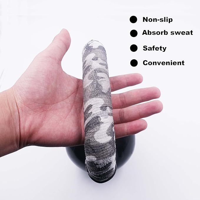 Weightlifting Grip Tape Non-Slip and Breathable - Kettlebell Handle, Hockey, Baseball - 2 inch Width 14.7 feet Length