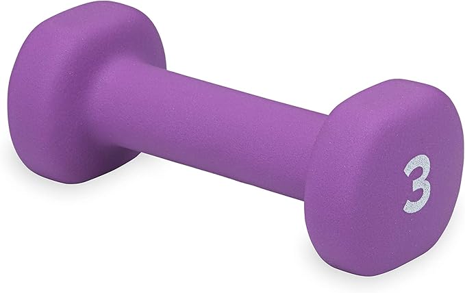 Dumbbell Hand Weight (Sold in Singles) - Neoprene Coated Exercise & Fitness Dumbbell for Home Gym Equipment Workouts Strength Training Free Weights for Women, Men