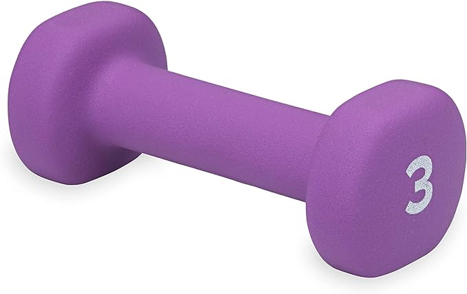 Dumbbell Hand Weight (Sold in Singles) - Neoprene Coated Exercise & Fitness Dumbbell for Home Gym Equipment Workouts Strength Training Free Weights for Women, Men