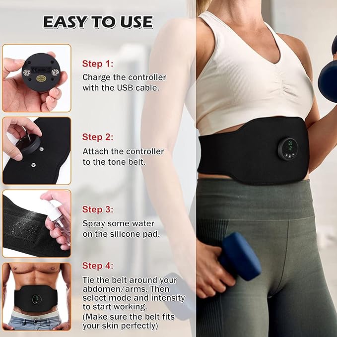 ABS Stimulator,Ab Machine,Abdominal Toning Belt Workout Portable Ab