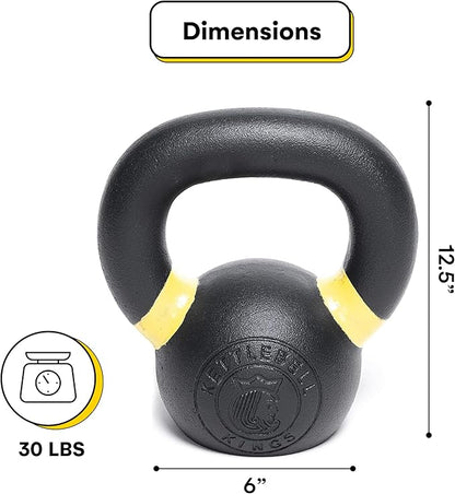 Kettlebell Kings Powder Coated Kettlebell Weights 5-90 LB | Workout Gym Equipment & Strength training sets for Women & Men | Durable Coating for Grip Strength, Rust Prevention