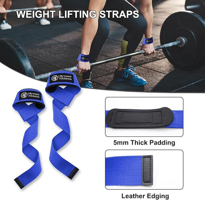 J Bryant Barbell Pad Set with 2 Ankle Straps for Cable Machines Hip Resistance Band Weight Lifting Straps Thick Cushion Hip-Thrusts Pad with Carry Bag for Squats Bench Press Workout