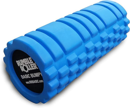 RumbleRoller Basic Bumpy Foam Roller, Solid Core EVA Foam Roller with Grid/Bump Texture for Deep Tissue Massage and Self-Myofascial Release