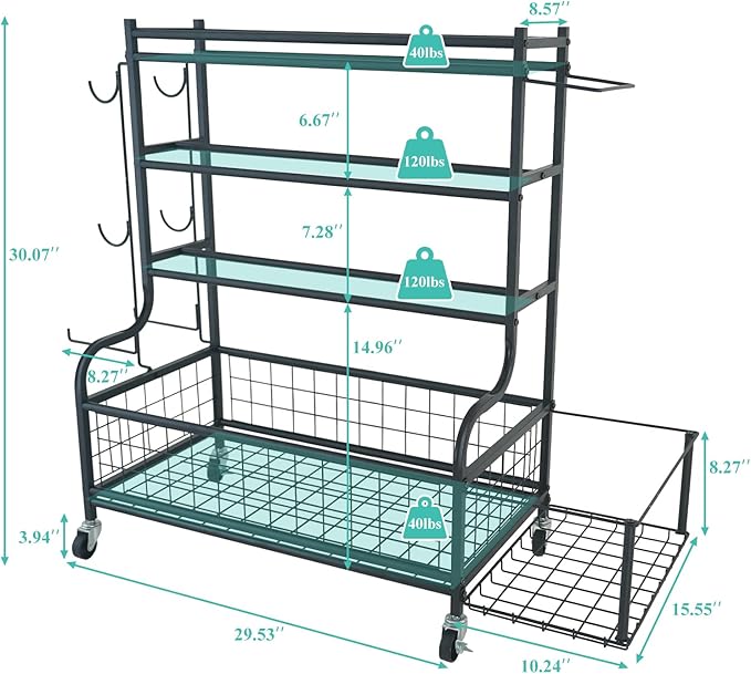 Dumbbell Rack, Weight Rack for Kettlebells, Heavy-Duty Home