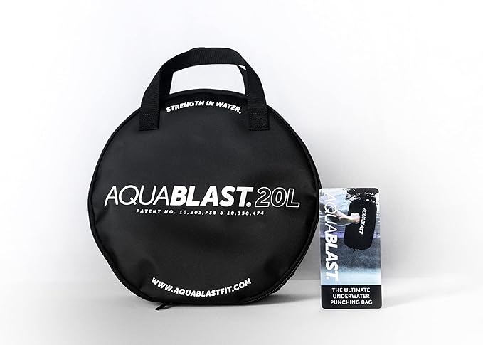 AquaBLAST Portable Fitness and Punching Bag for Swimming Pools for a Total-Body, Low-Impact Workout Using Water Resistance & Weight; Sets Up in 30 Seconds & Take It Anywhere.