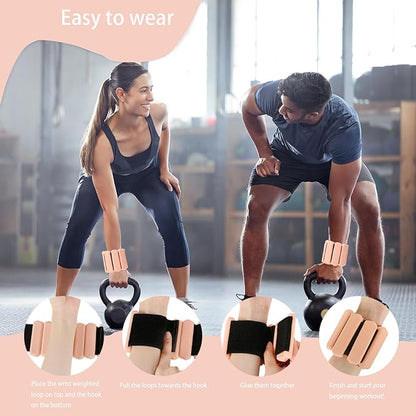 Ankle Weights Set of 2(1Lbs Each), Wrist Weights for Women and Men, Adjustable Silicone Weighted Bracelet, Arm Weights for Women, Leg Weights, Wearable Wrist and Ankle Weight for Yoga, Pilates, Cardio