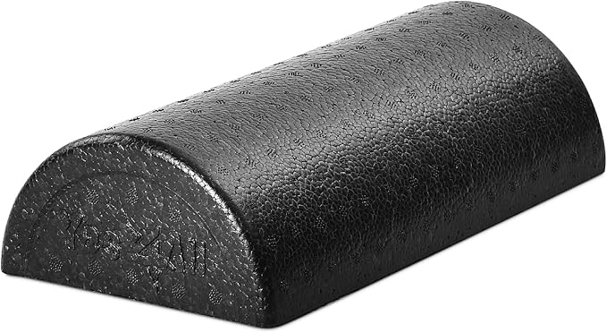 Yes4All High Density Half Round Foam Roller Support Pain Relieved, Back, Leg and Muscle Restoration, 12", 18", 24", 36"