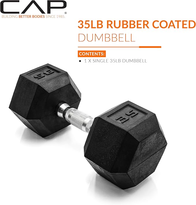 CAP Barbell Coated Hex Dumbbell Weight