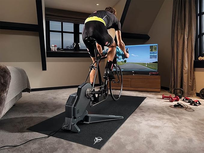 GEWAGE Bike Mat 36" x 72"- Exercise Stationary Bike Mat Use on Hardwood Floor - Heavy Duty Cycling Trainer Floor Mat for Spin, Peloton, Stationary, Exercise Bike (36" x 72")