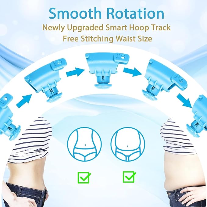 34 Knots Weighted Workout Hoop Plus Size, Smart Waist Exercise Ring for Adults Weight Loss