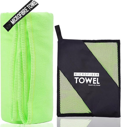 Microfiber Travel Towel, Soft Lightweight Quick Dry Towel, Super Absorbent Compact Travel & Sports & Beach Towels for Camping, Backpack, Gym, Swimming, Yoga, Hiking (XL:30"×60" -Green)