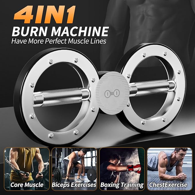 Burn Machine，Forearm Strengthener Trainer - 8-12 Pounds Adjustable Resistance Forearm Exercise Equipment, Bicep and Wrist Strengthener, Hand Grip Strengthener, Portable Home Gym Equipment