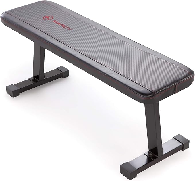 Marcy Flat Utility Weight Bench for Home Gym Weight Training and Ab Exercises