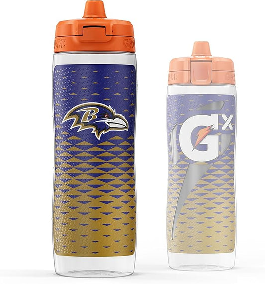 Gatorade Gx NFL Non-Slip Squeeze Bottles, 30 fl oz, Gx Hydration System