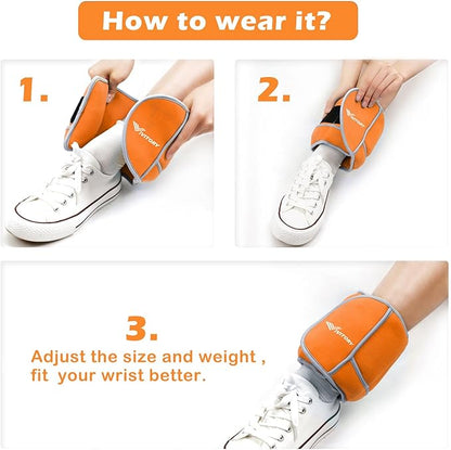 Vivitory Adjustable Ankle Weights for Women & Men, Leg Weights 2 to 10 Lbs, Arm Weights, Ankle Wrist Weights Set for Strength Training, Jogging, Gymnastics, Aerobics, Physical Therapy