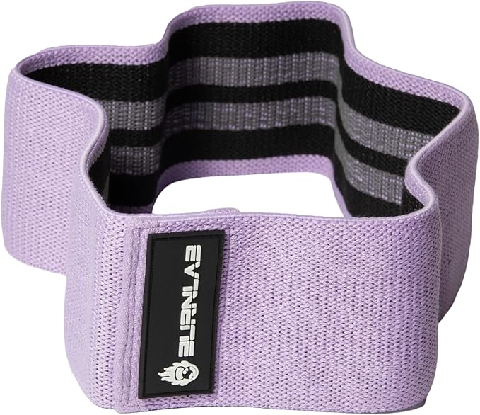 Burnlab Anti Slip Fabric Resistance Bands (Set of 3) with Carrying Pouch, Stretch Bands for Lower Body Strength and Toning Workouts - Multicolour