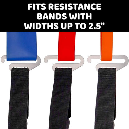 Flat Resistance Band Handles for Pull up Assistance Bands and Loop Exercise Bands for Home Gym Workout Exercises