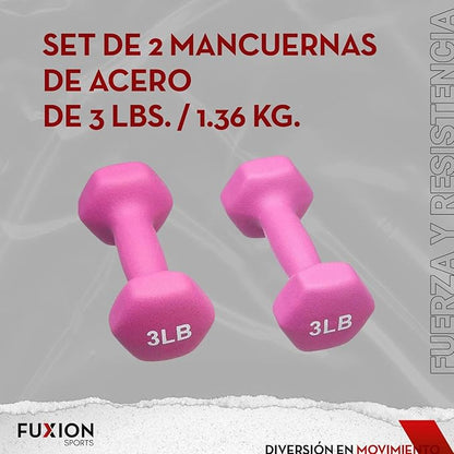 FUXION SPORTS Coated Pair Hand Weights All-Purpose, Home, Gym, Office, Exercise,