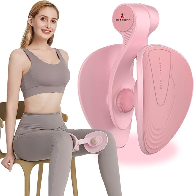 Kegel Sports Products/Female Thigh Master/Thigh Trainer/Pelvic Floor Muscle Trainer/Inner Thigh Toner/Postpartum Rehabilitation Pelvic Floor/Family Fitness Sports Equipment (Pink)