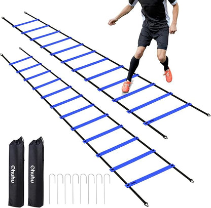 Ohuhu Agility Ladder Speed Training Set 2 Pack 20ft 12 12 Rung