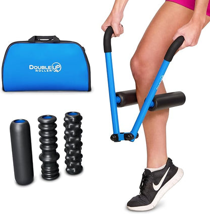 DoubleUP Roller Performance Kit - Muscle Massager with Lever-Action Pressure Control and Quick-Change Rollers